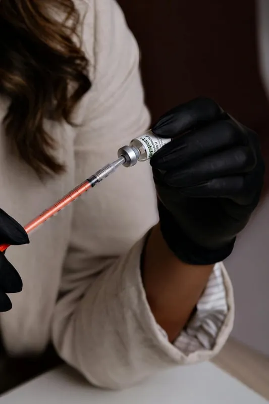 Injectable treatment being prepared